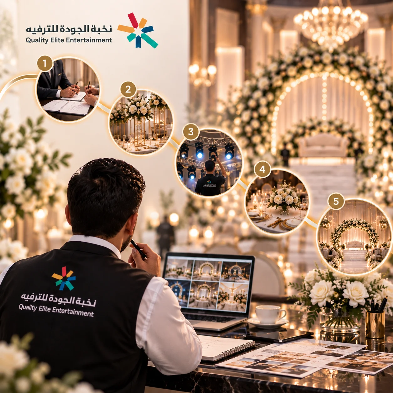 خطوات تنظيم وتجهيز حفل الزفاف من التخطيط إلى التنفيذ